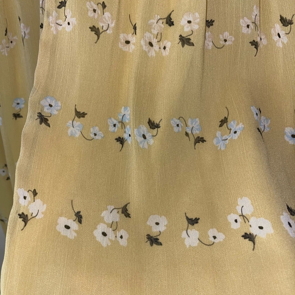 Ann Taylor Factory Yellow Floral Midi Dress - Picture 6 of 9